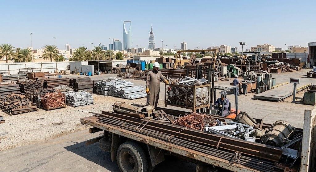 فريق عمل محترف يقوم بتقييم ونقل السكراب والخردة المعدنية بدقة وأمان باستخدام أحدث المعدات ضمن خدمات شراء سكراب مشرف بالكويت لضمان تقديم أفضل الأسعار وراحة العملاء.